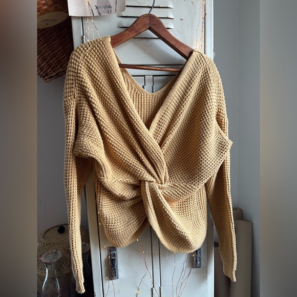 moon & madison Sweaters - Twist Back Sweater